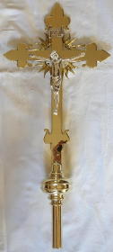 Brass Processional Crucifix